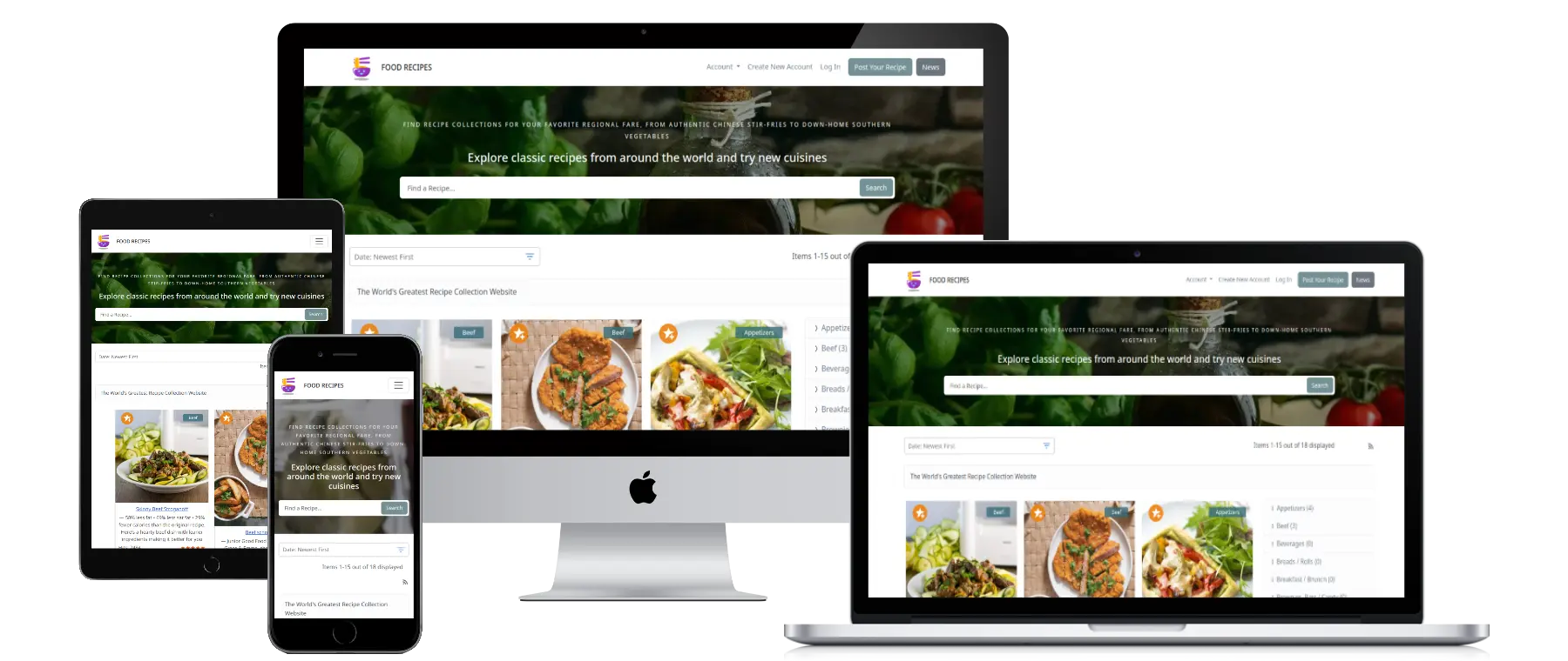 PHP Recipes Script Screenshot